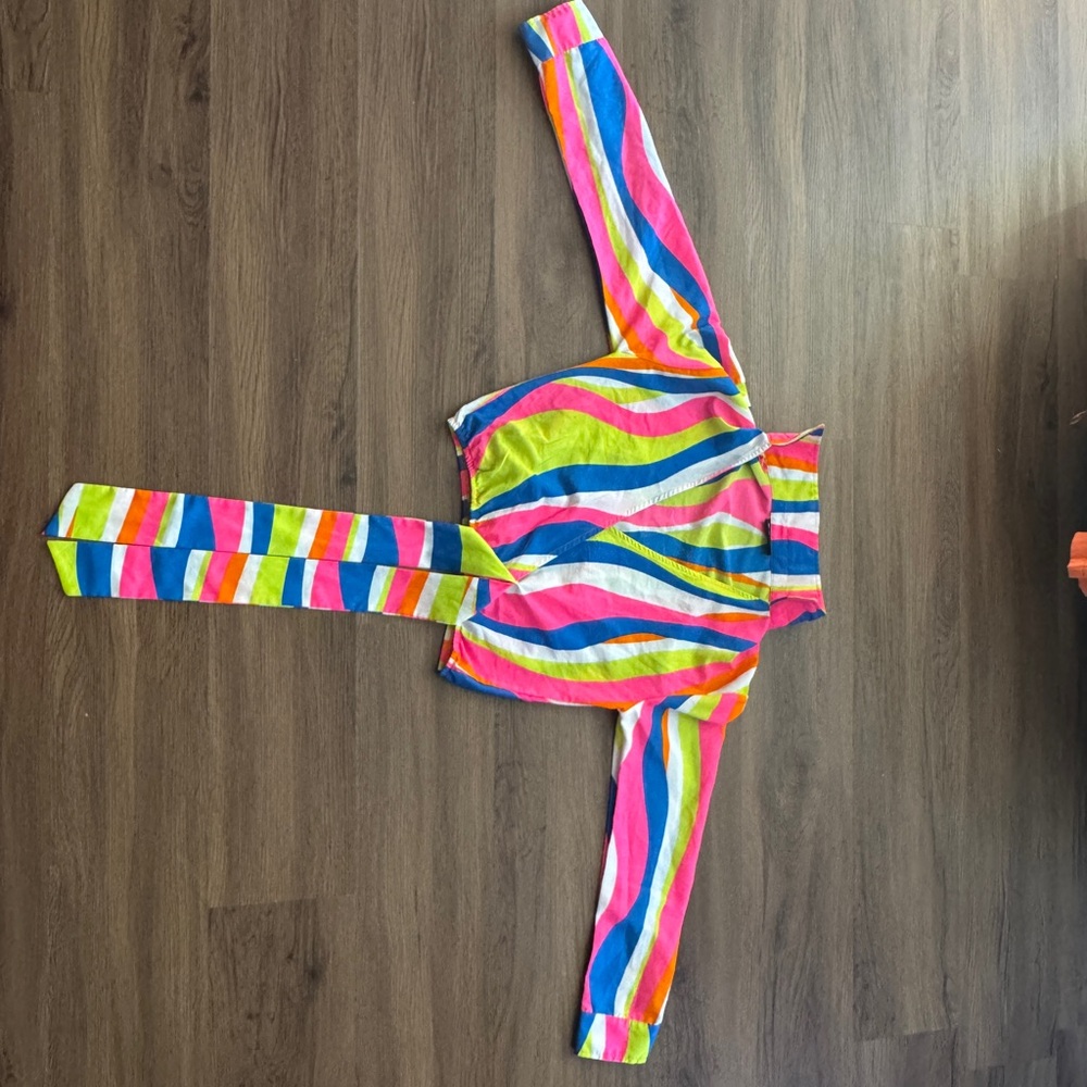Joy Joy Multicolor Striped Crop Top